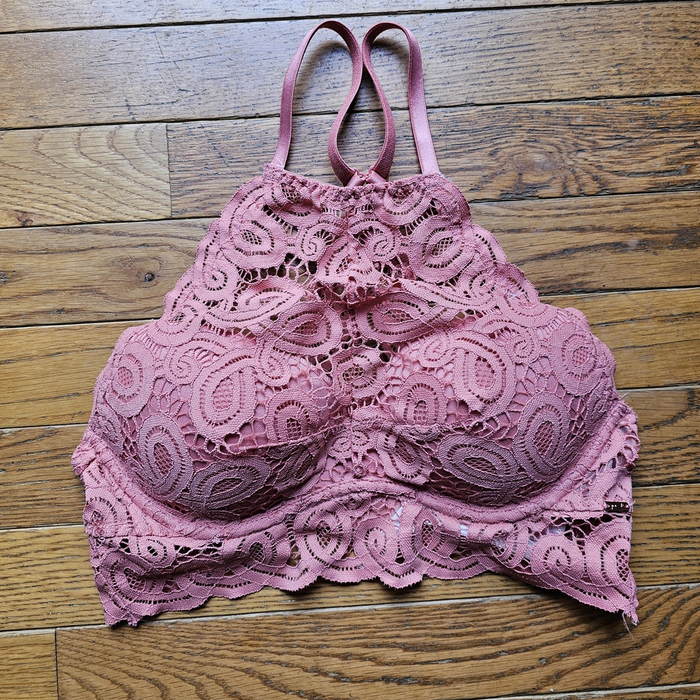 PINK Victoria's Secret Lace Halter Bralette